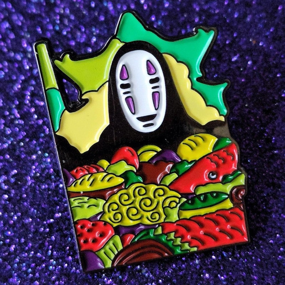 3/$20 No Face Giant Food Buffet All You Can Eat Enamel Pin